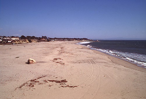 Seabright Beach, where the yacht ran aground - lucky it wasn’t rocks © SW